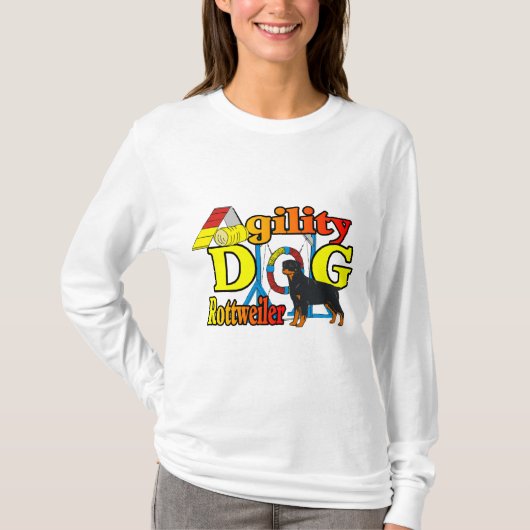 ロットワイラーの機敏性ギフト Tシャツ (正面)