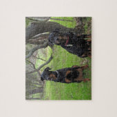 ロットワイラーの母および娘のパズル ジグソーパズル (縦)