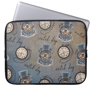 ロットワイラーの番犬のSteampunkのスタイル ラップトップスリーブ