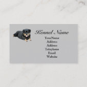 ロットワイラーの繁殖動物の名刺 名刺 (裏面)