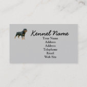 ロットワイラーの繁殖動物の名刺 名刺 (裏面)