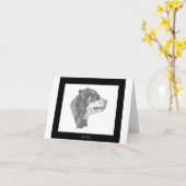 ロットワイラーの鉛筆の芸術Notecard #2 DBD カード (黄色い花)