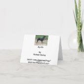 ロットワイラーの"アポロ"挨拶状 カード (裏面)