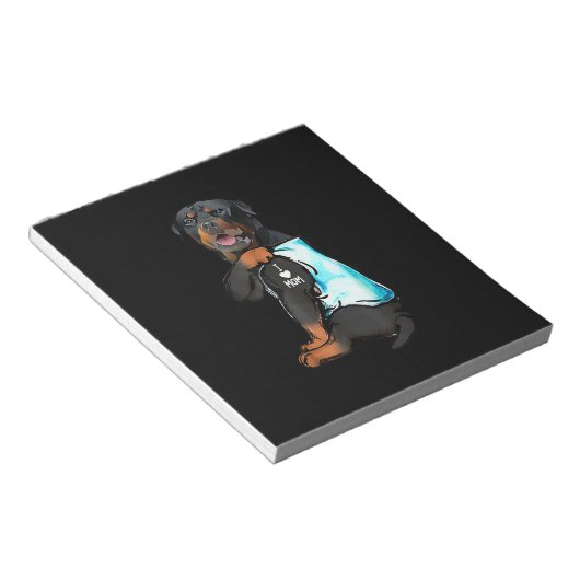 ロットワイラーアイラブママタトゥー ノートパッド (アングル)