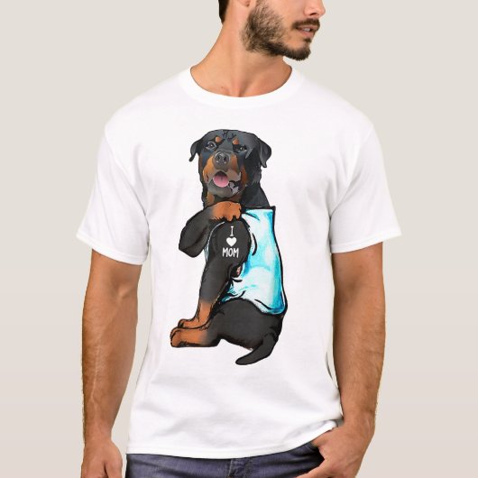 ロットワイラーアイラブママタトゥー Tシャツ (正面)
