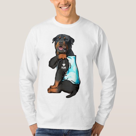 ロットワイラーアイラブママタトゥー Tシャツ (正面)