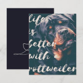 ロットワイラーアート 招待状 (正面/裏面)