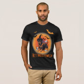 ロットワイラーウィッチハロウィーン基本ダークTシャツ Tシャツ (正面フル)
