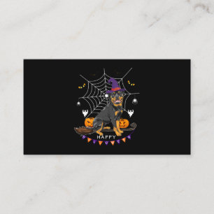ロットワイラーウィッチパンプキンハロウィンメンズウォメンズドッグ 名刺