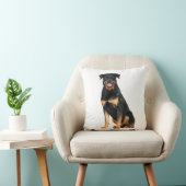 ロットワイラーウォーターカラー絵画アート クッション (椅子)