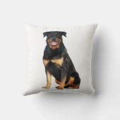 ロットワイラーウォーターカラー絵画アート クッション (裏面)