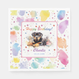 ロットワイラーウォーター紙ナプキンズ スタンダードランチョンナプキン