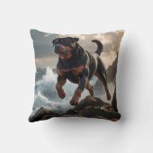 ロットワイラーエレガント装飾用クッション クッション (裏面)