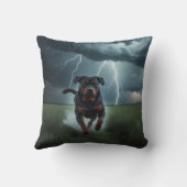 ロットワイラーエレガント装飾用クッション クッション (裏面)