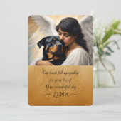 ロットワイラーエンジェルアートの喪失悔やみや弔慰 招待状 (スタンド正面)