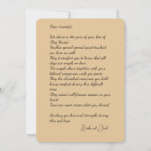 ロットワイラーエンジェルアートの喪失悔やみや弔慰 招待状 (裏面)