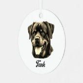 ロットワイラーオーナメント メタルオーナメント (正面左)