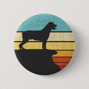 ロットワイラーオーナーレトロヴィンテージ60s 70s犬愛好家 缶バッジ