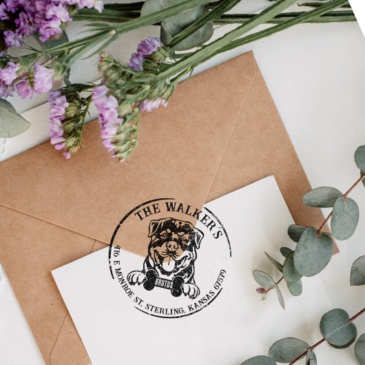 ロットワイラーカスタムファミリー差出人住所 ラバースタンプ