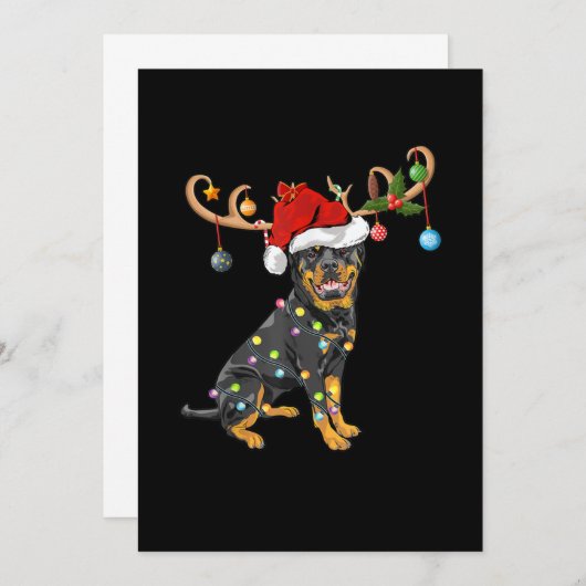 ロットワイラークリスマスギフトサンタスレインデアロットワイラー 案内状 (正面/裏面)