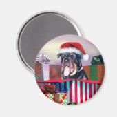 ロットワイラークリスマスサプライズ マグネット (正面/裏面)