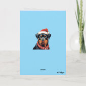 ロットワイラークリスマスストッキング シーズンカード (裏面)