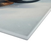 ロットワイラークリスマススノーウィンター装飾用クッション カッティングボード (角)