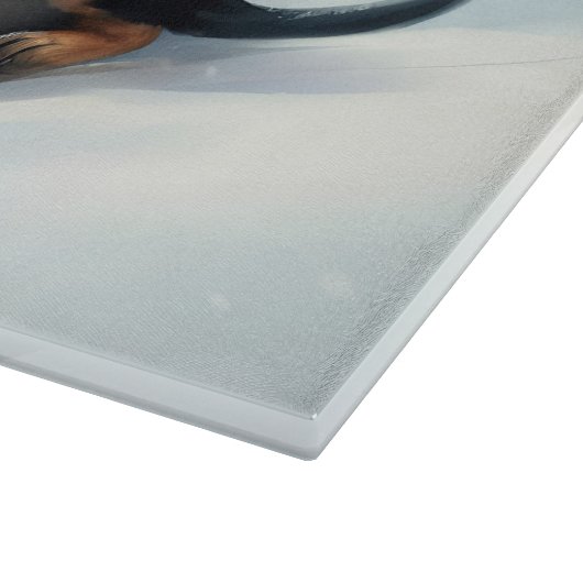 ロットワイラークリスマススノーウィンター装飾用クッション カッティングボード (角)