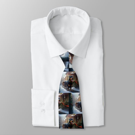 ロットワイラークリスマスフェスティバルシーズン ネクタイ (タイ)