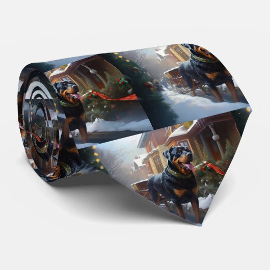 ロットワイラークリスマスフェスティバルシーズン ネクタイ (ロール)