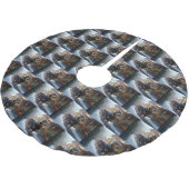 ロットワイラークリスマスフェスティバルシーズン ブラッシュドポリエステルツリースカート (アングル)