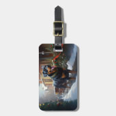 ロットワイラークリスマスフェスティバルシーズン ラゲッジタグ (正面縦)