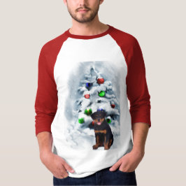 ロットワイラークリスマスプレゼント Tシャツ