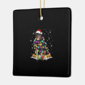 ロットワイラーサンタクリスマスツリーライトクリスマス セラミックオーナメント (左)