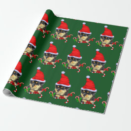 ロットワイラーサンタクリスマス ラッピングペーパー