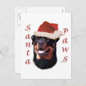 ロットワイラーサンタポーズ シーズンポストカード (正面/裏面)