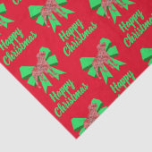 ロットワイラーシルエットレッドクリスマスドッグ&グリーンボウ 薄葉紙 (詳細)