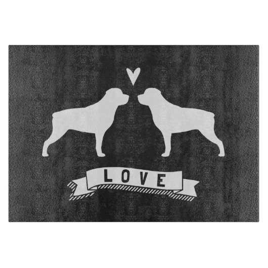 ロットワイラーシルエット カッティングボード (正面)