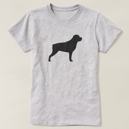 ロットワイラーシルエット Tシャツ (デザイン正面)