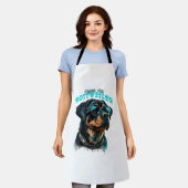 ロットワイラースタイリッシュペット エプロン (着用した状態)