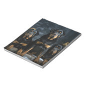 ロットワイラースノウリースレイクリスマスデコール ノートパッド (回転)