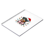 ロットワイラードッグとコケット弓クリスマスマッチング ノートブック (左側)