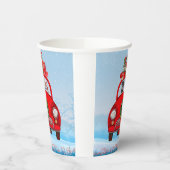 ロットワイラードッグとサンタクロース 紙コップ (左)