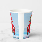 ロットワイラードッグとサンタクロース 紙コップ (右)