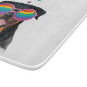 ロットワイラードッグとハートバレンタインデー カッティングボード (角)