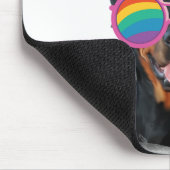 ロットワイラードッグとハートバレンタインデー マウスパッド (コーナー)