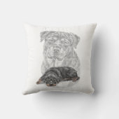 ロットワイラードッグアート クッション (裏面)