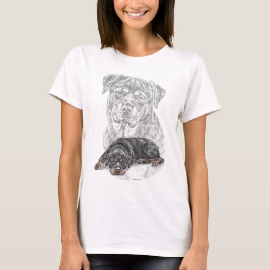 ロットワイラードッグアート Tシャツ (正面)