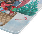 ロットワイラードッグインスノークリスマスドッグ カッティングボード (角)