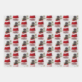 ロットワイラードッグインホリデー抱き枕 ラッピングペーパーシート (正面2)